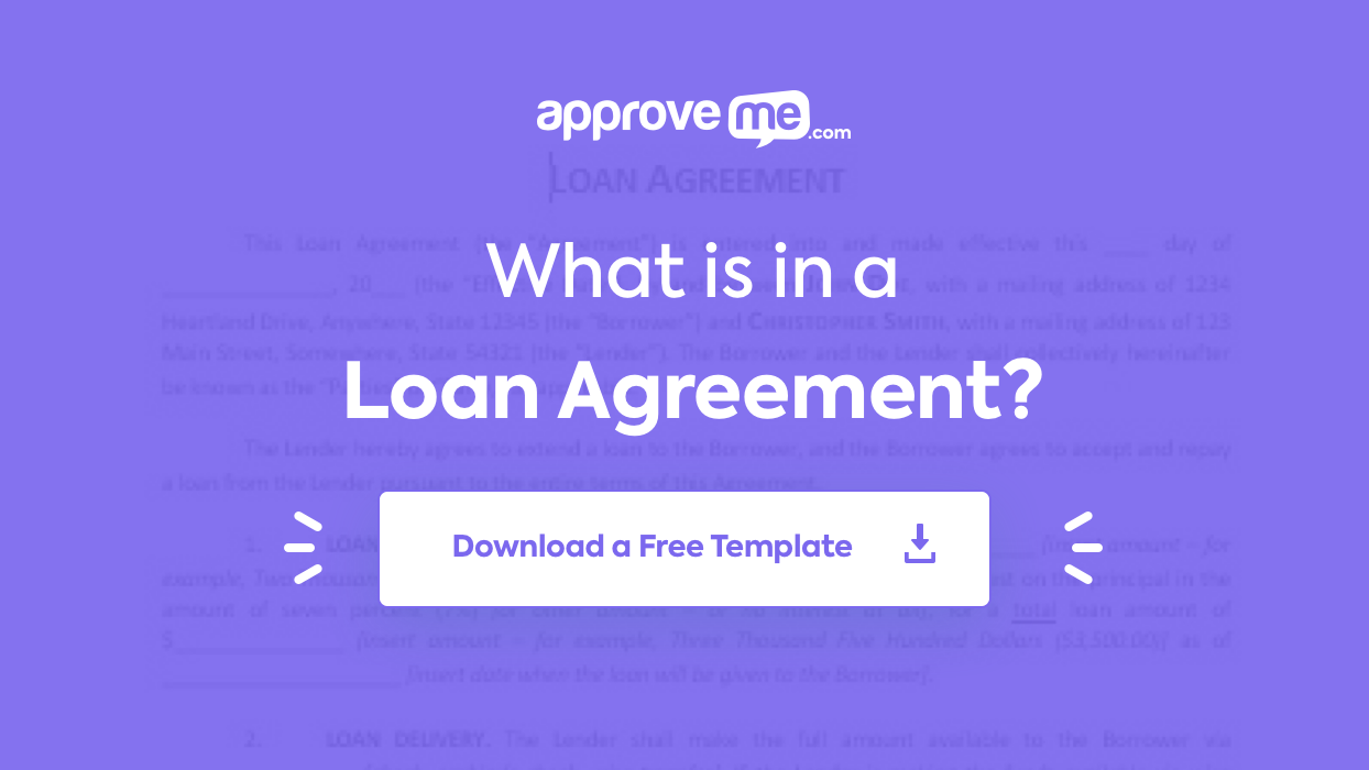 Loan Agreement Template - ApproveMe - Free Contract Templates Inside non recourse loan agreement template