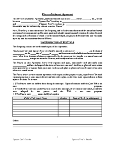 Divorce Settlement Agreement Template Screenshot