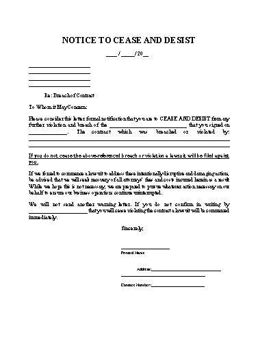 General Cease And Desist Letter Template from www.approveme.com