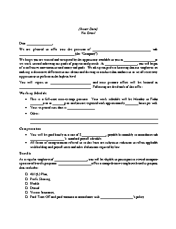 Employee Offer Letter from www.approveme.com