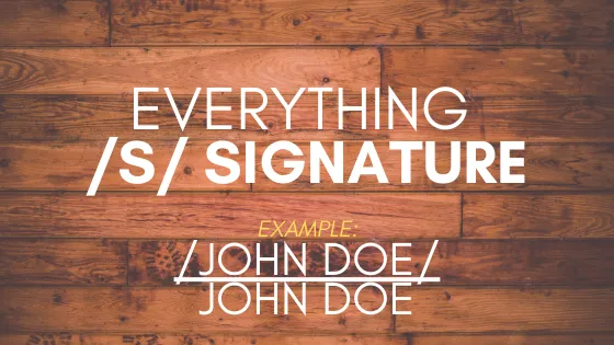 Everything S Signature