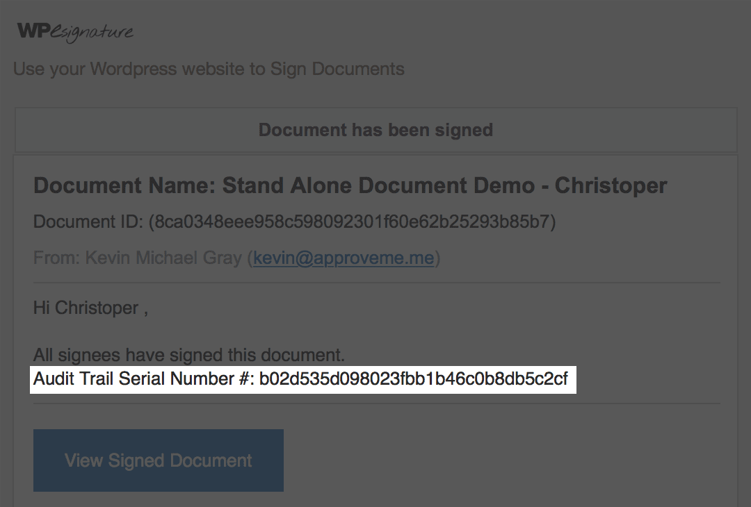 audit signature id