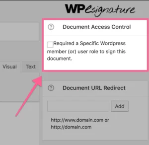 Document Access Control feature